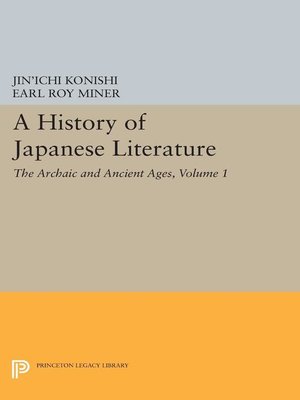 cover image of A History of Japanese Literature, Volume 1